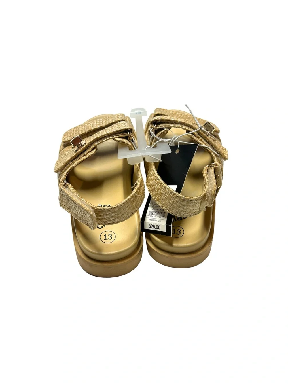 art class Girls Metallic Woven Gold Adjustable Sandals